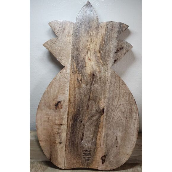 Wood Pineapple Shaped Serving Tray Platter Decorative Edge Catch All Tray Nice - Picture 8 of 11